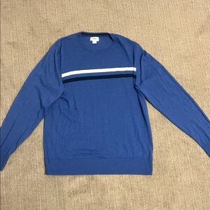 Old Navy Large Men's Blue Striped  Lightweight Sweater